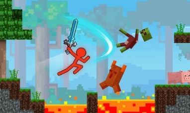 火柴人vs克拉夫蘭游戲中文版（Stickman vs Craftland） 截圖1