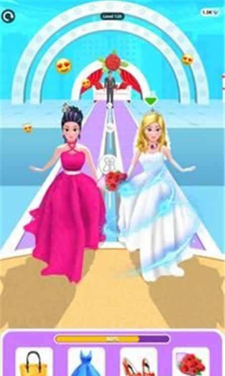 新娘裝扮跑游戲安卓版下載（Bridal Dress up run）截圖3