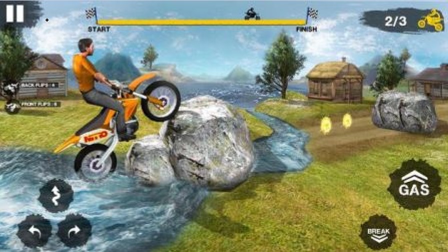 特技摩托賽車技巧游戲版（Stunt Bike Racing Tricks）截圖1