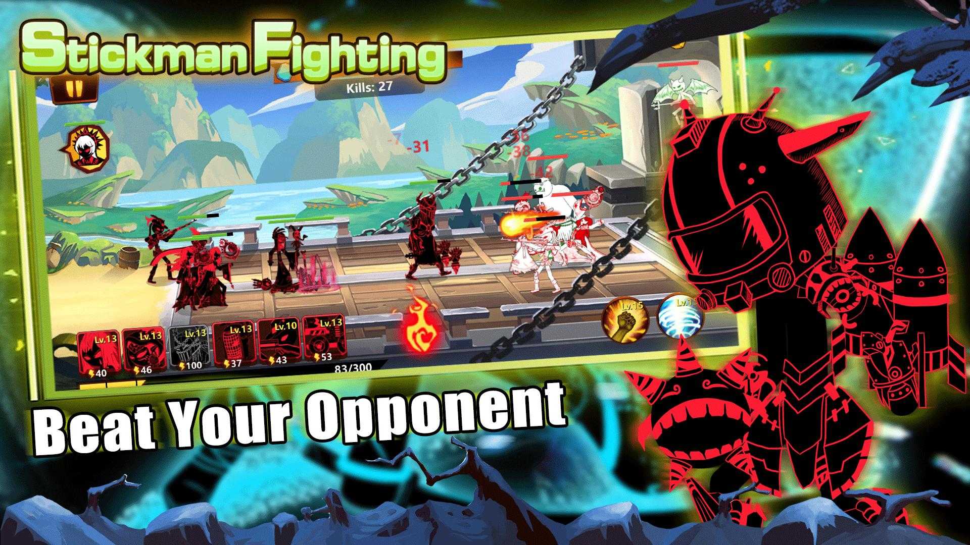 火柴人部落戰(zhàn)斗游戲手機(jī)版下載安裝（Stickman Fighting）截圖3