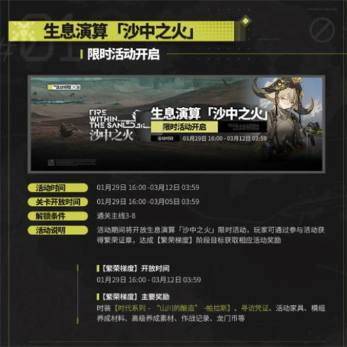 明日方舟生息演算是常駐模式嗎