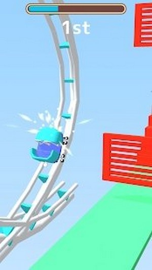 趣味过山车游戏安卓版（Roller Coaster Race）截图3: