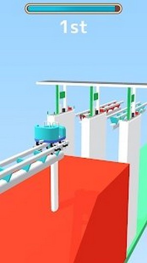 趣味过山车游戏安卓版（Roller Coaster Race）截图1: