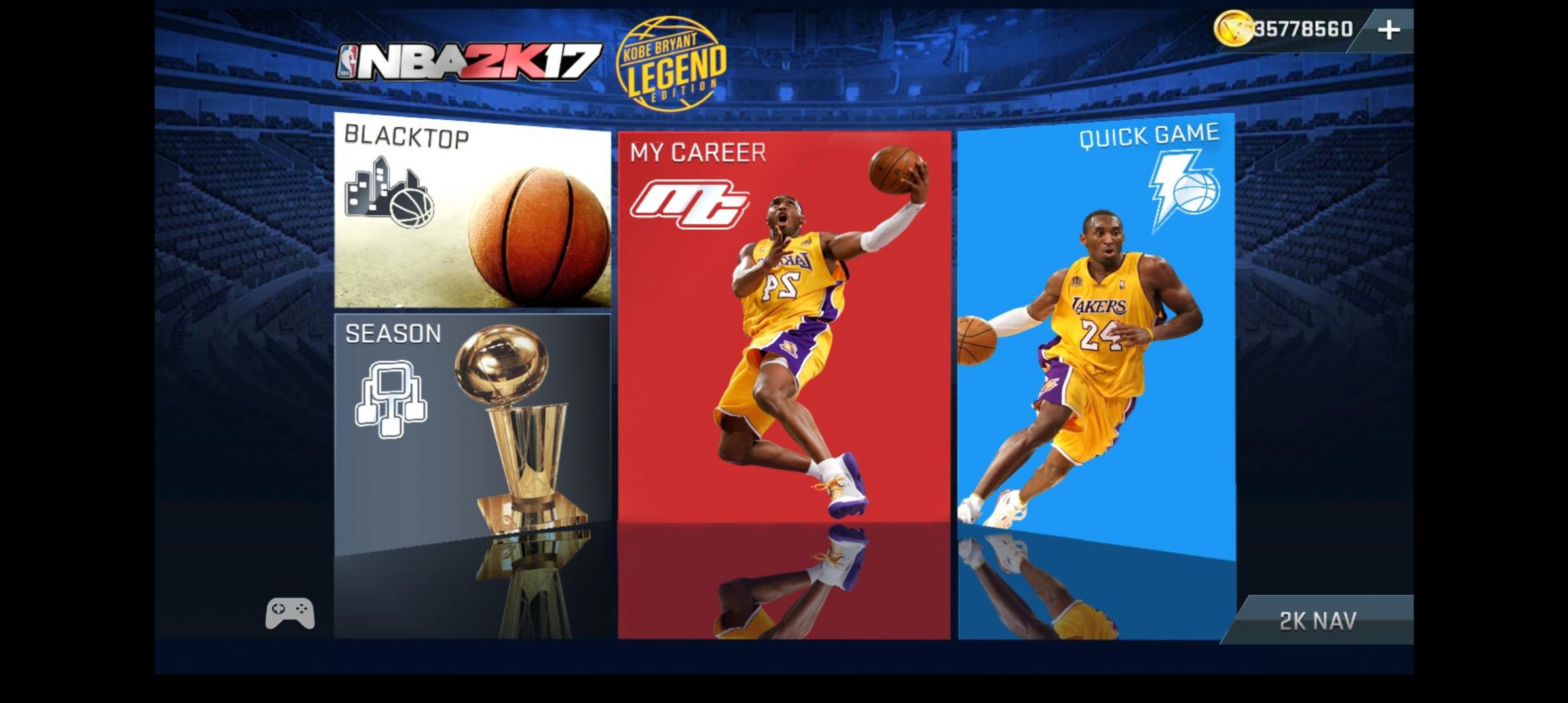 NBA2K傳奇科比游戲中文手機(jī)版截圖1