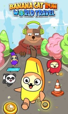 香蕉貓跑酷世界之旅中文手機版截圖3