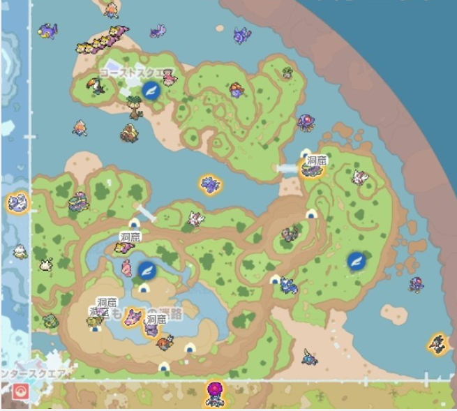 寶可夢朱紫dlc2海岸區(qū)定點寶可夢位置大全 海岸區(qū)定點寶可夢位置分布圖