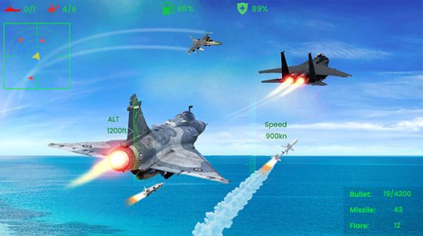 噴氣式戰(zhàn)機空襲游戲中文版截圖3