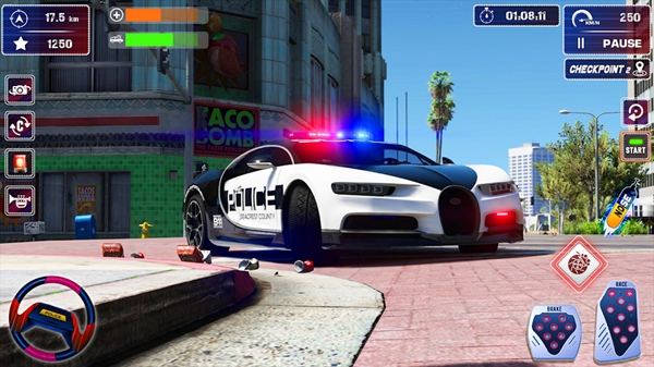 警車追逐停車游戲版截圖1