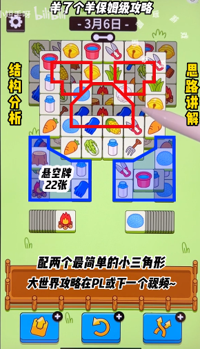 羊了個羊3.6關卡攻略 3月6日每日一關通關流程