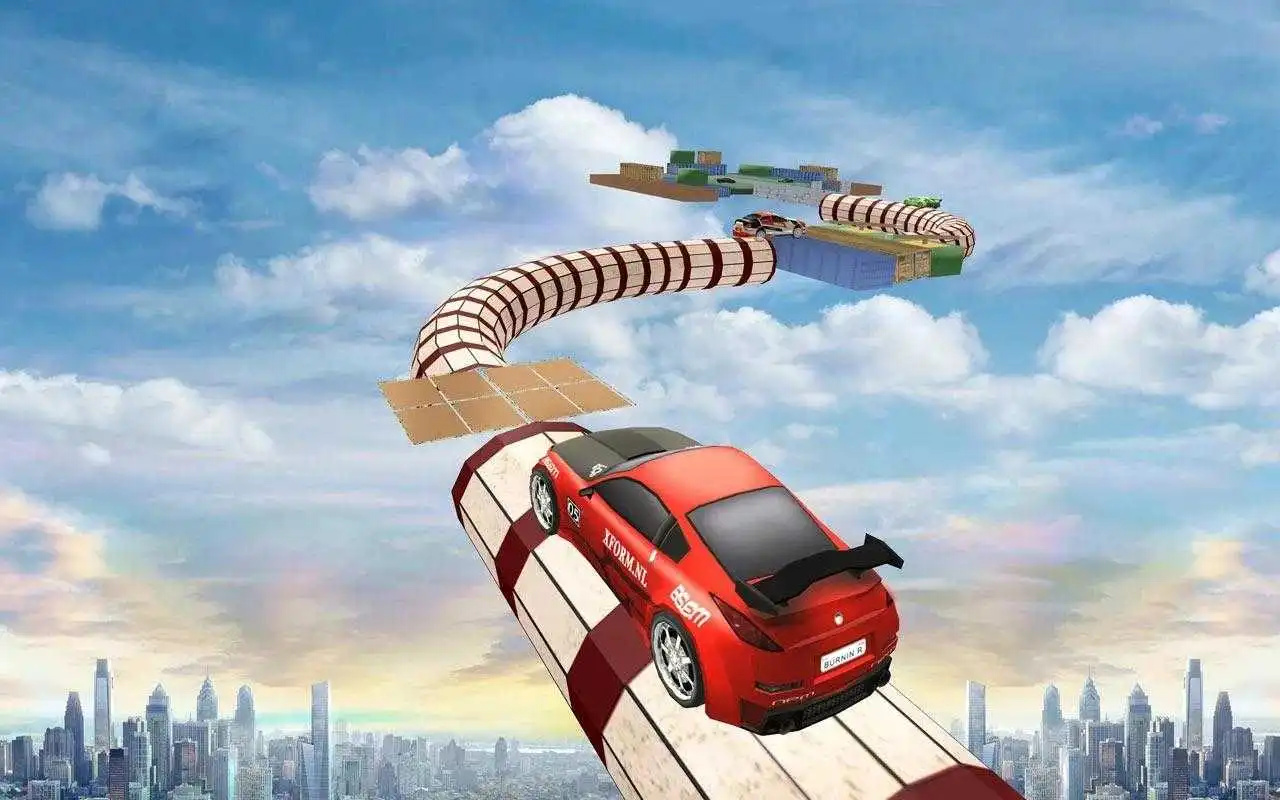 賽道上進(jìn)行賽車特技游戲中文手機(jī)版截圖2