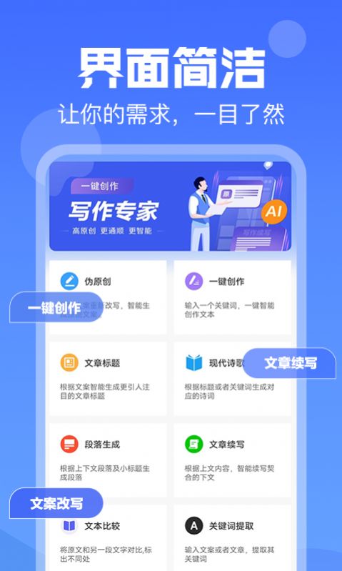 偽原創(chuàng)智能寫作APP版截圖2