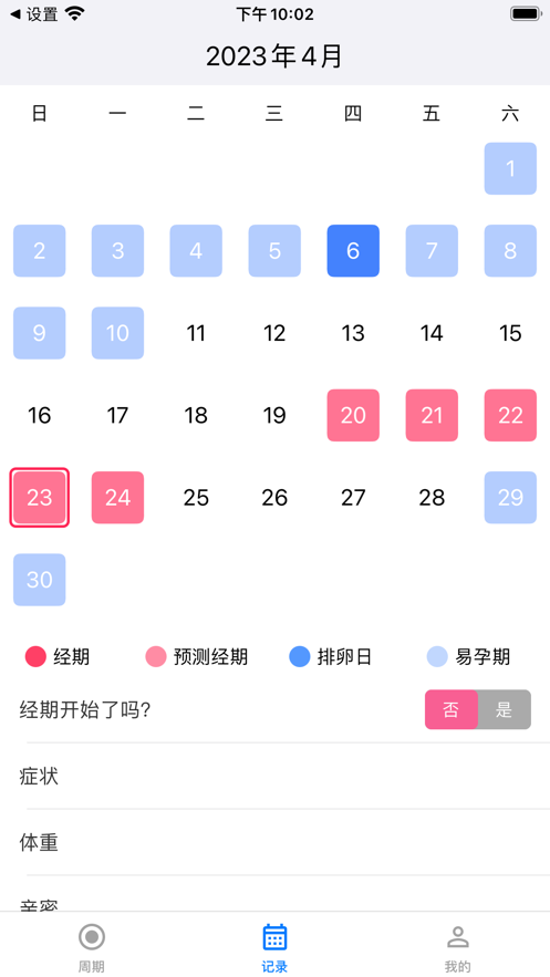 月事錄經(jīng)期記錄app最新版截圖1