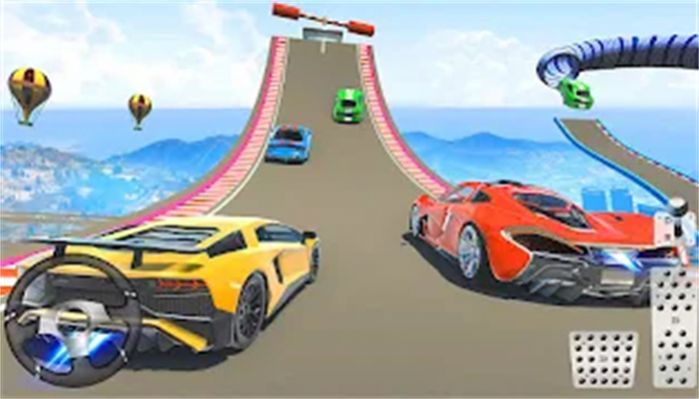 GT大型斜坡賽車特技比賽游戲中文手機版截圖2