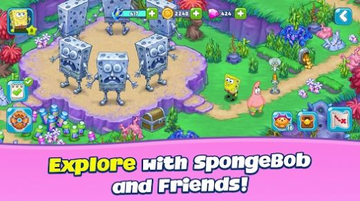 海綿寶寶果醬大冒險游戲中文版下載安裝（SpongeBob Adventures In A Jam）截圖2