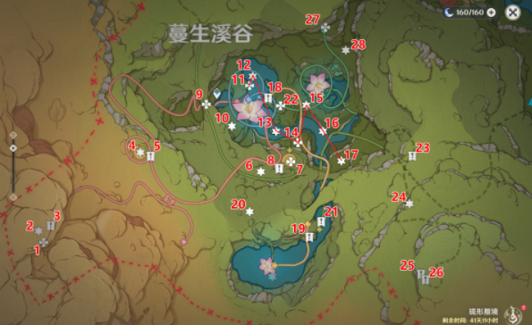 原神蔓生溪谷南禮券全收集攻略 蔓生溪谷南禮券位置分布一覽