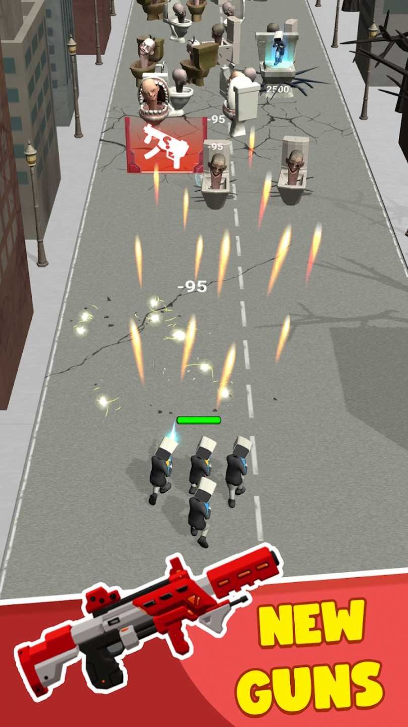 廁所怪物奔跑射手游戲版截圖3