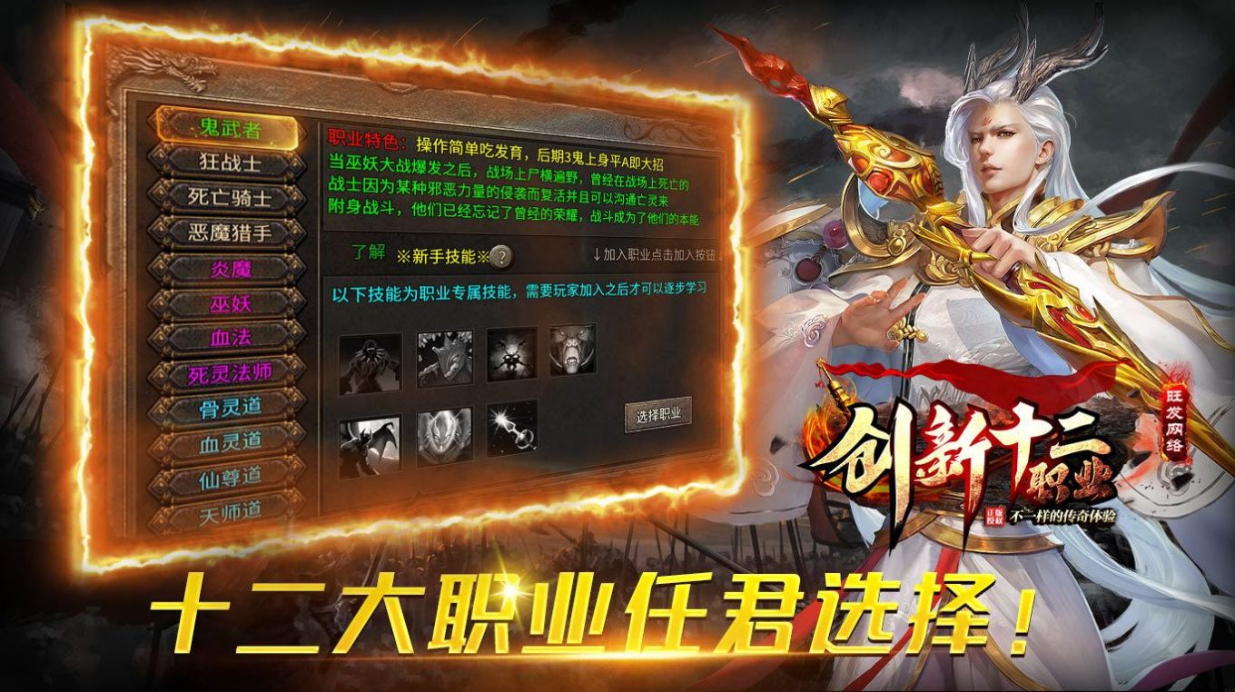 旺發(fā)創(chuàng)新十二職業(yè)手游安卓最新版截圖1