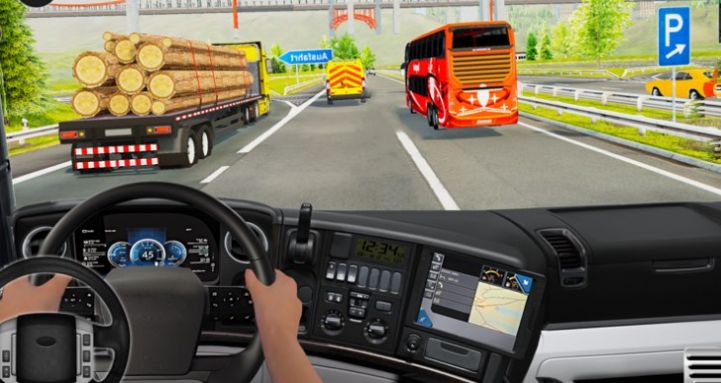半卡車駕駛模擬器游戲安卓版截圖2