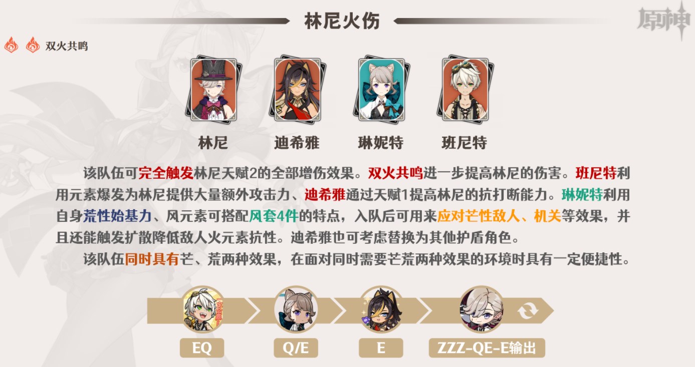 原神琳妮特配隊攻略 琳妮特陣容搭配推薦