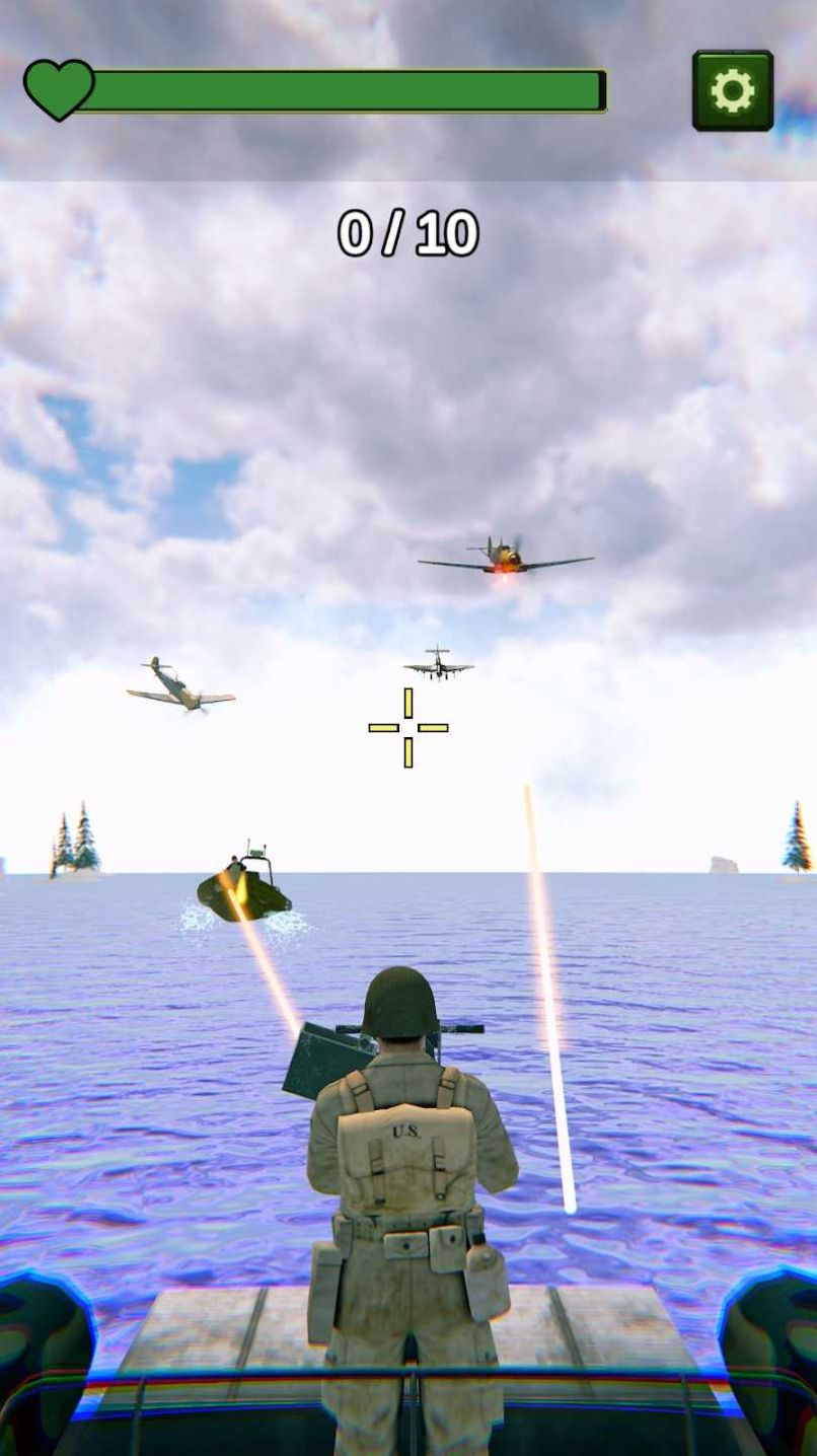 船防御射擊軍艦游戲版截圖2