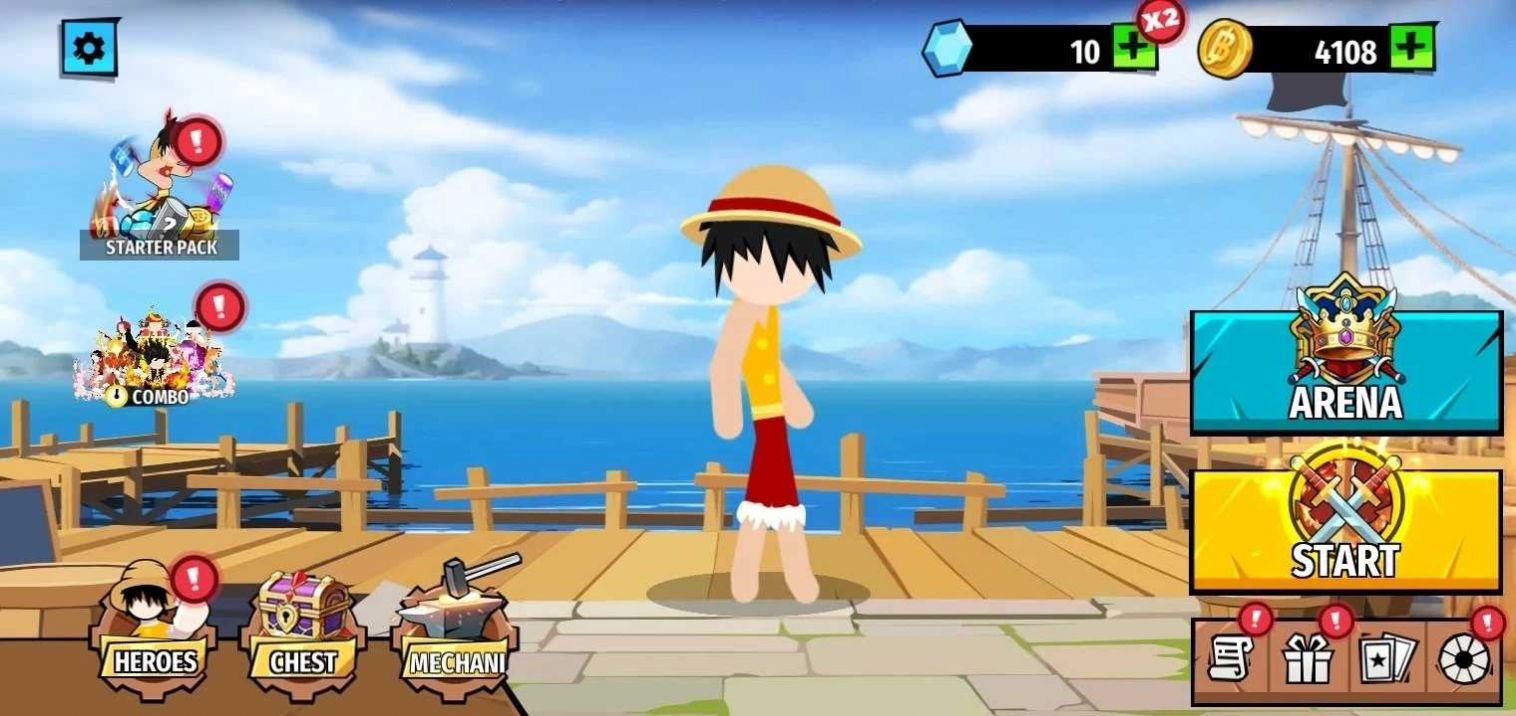 火柴人海盜大戰(zhàn)游戲免廣告內(nèi)置菜單版截圖3