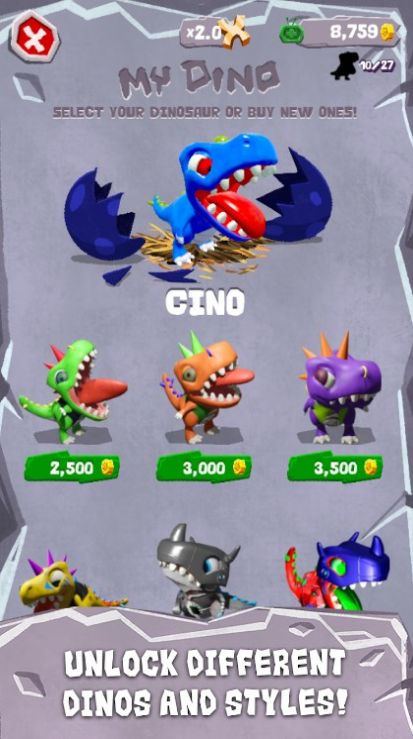 Eat Dino Eat游戲內(nèi)置菜單中文版截圖1