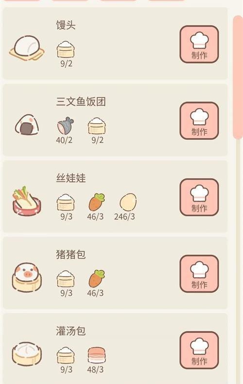 遇見你的貓烹飪菜譜攻略