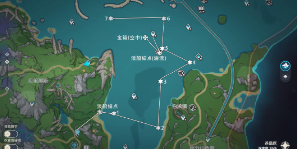 原神楓丹七個海面浮標(biāo)解謎攻略 七個海面浮標(biāo)解密寶箱位置一覽