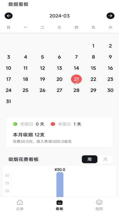 今日戒烟记录查询APP版截图2: