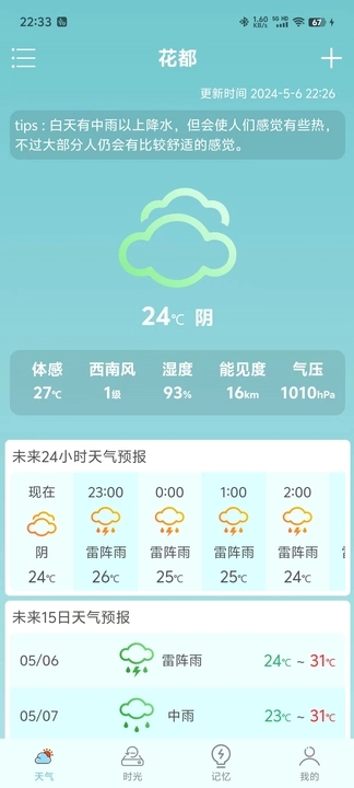 詩詩天氣截圖3