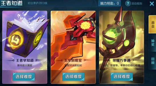 王者榮耀王者知道五軍前瞻室答案大全